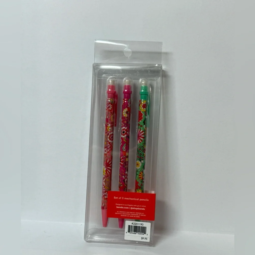 ban.do Write On Floral Mechanical Pencil Set – Set of 3 – New